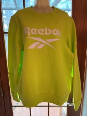 Women’s Reebok XL Neon Yellow-Green Crewneck Sweatshirt